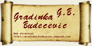 Gradinka Budečević vizit kartica